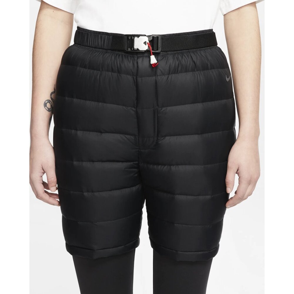 NIKE X TOM SACHS Unisex Down Fill Shorts Size S In Black/Black